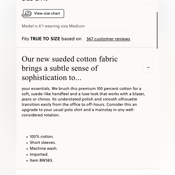 J.Crew Sueded cotton polo shirt Shell Pink - Picture 3 of 6